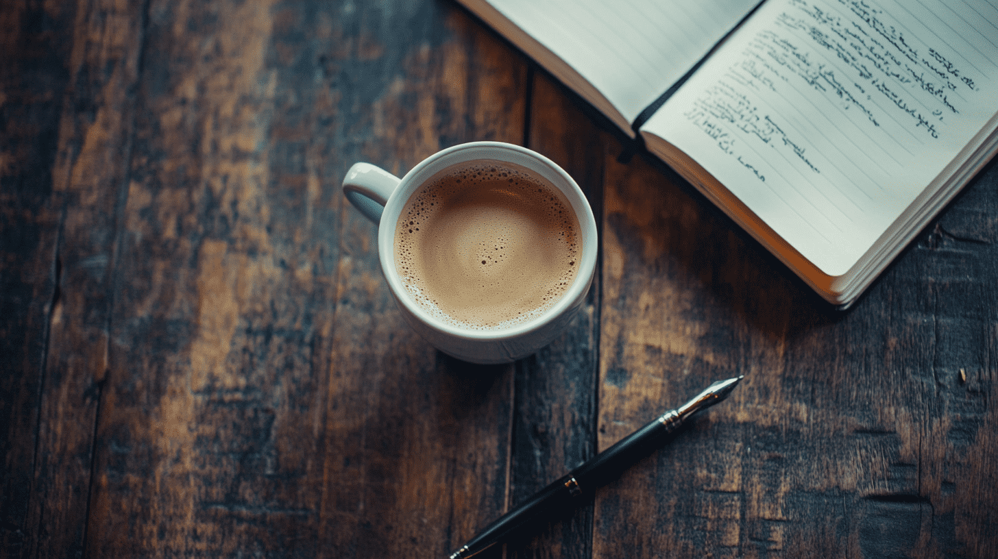 Coffee and notebook — the daily ritual
