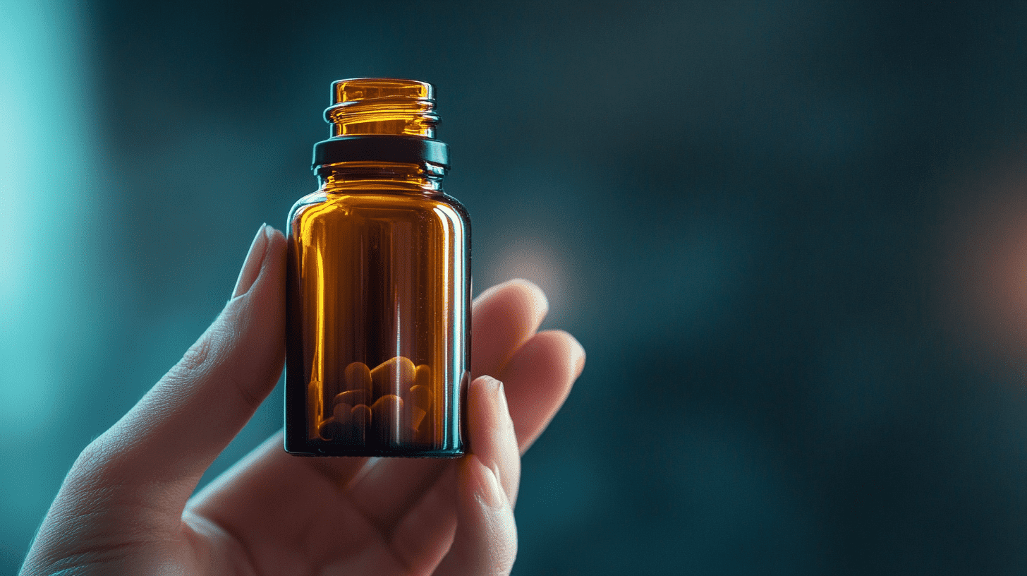 Supplement bottle — DAO enzyme and antihistamine support